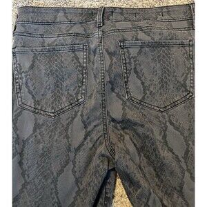 NYDJ Ami Snake Print Skinny Jeans Gray Women's Size 6